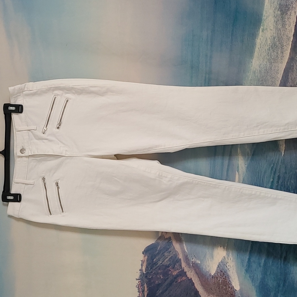 Mossimo White Zipper Jeans Womens Size 10